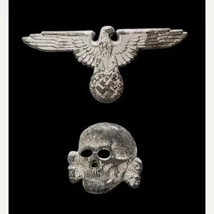 Fine Set of SS Cap Skull and Eagle