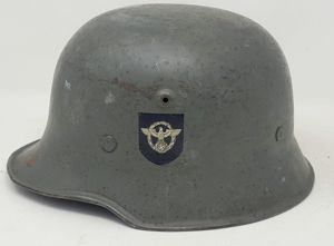 Sharp M34 SD Style Polizei Helmet, 'Edelstahl'