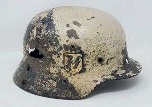 (Guill)Waffen-SS Winter Camo Double D Helmet, Demjansk Find
