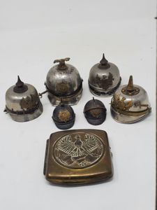 Miniature Pikelhaube Spiked Helmets Array