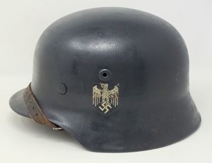 HOLD (k. sch.)Veteran Attributed Heer M40 Helmet, Q66