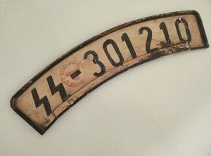 Historic Nord Kradschützen License Plate, Karelia Excavated