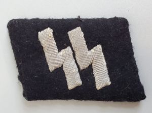 Uniform Removed Waffen-SS NCO Collar Tab