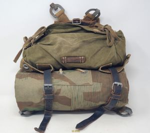 Complete German Assault Kit; A-Frame, Pack and Zeltbahn–Ron Wolin Collection