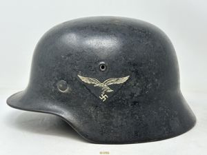 Luftwaffe M40 Single D Flak Camo Helmet Named