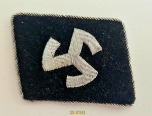 Belgian SS ,,Langemarck” Trifos Bullion Officer's Collar Tab