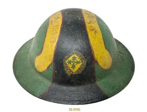 WW1 US 4th Infantry Division Vet Art Helmet