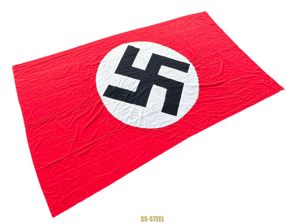 UNISSUED NSDAP Flag with Suspension Hooks