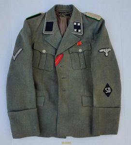 Striking Sicherheitsdienst (SD) Major's 4 Pocket Tunic