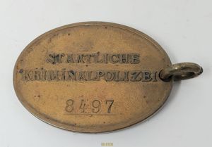 Staatliche Kriminalpolizei Warrant Disc, Wartime and Post-war Used