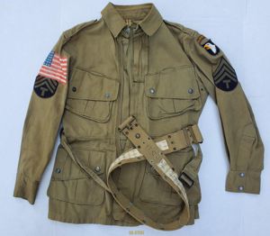 Estate Found 101st Airborne Jump Jacket and Ammo Belt Combo