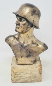 Fine Third Reich Soldier Bronze Bust