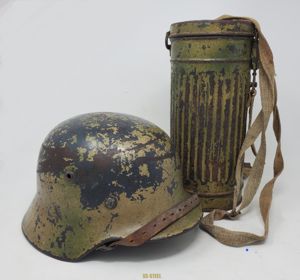 Sharp Camo Luft M35 and Gas Mask Combo, Battle Damaged