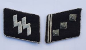 (l.g.)Sharp, Matched Set of Waffen-SS Officer's Collar Tabs