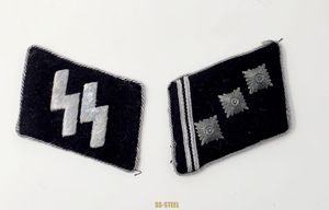 RESERVED (gv) SS Officer Collar Tabs, Runic and Rank