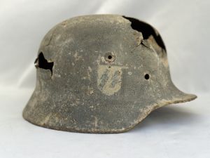 Waffen-SS Relic Helmet, 'HJ' or Hohenstaufen