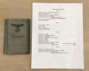 Luftwaffe Paratrooper Wherpass -Fought in Poland/France