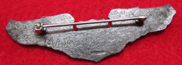  US WWII USAAF Pilot Wings, AMCRAFT Snowflake Reverse, Named — image 3