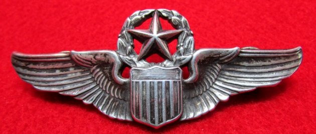  US Post WWII USAF Command Pilot Wings, Clutchback, Josten Mfg, Sterling — image 2