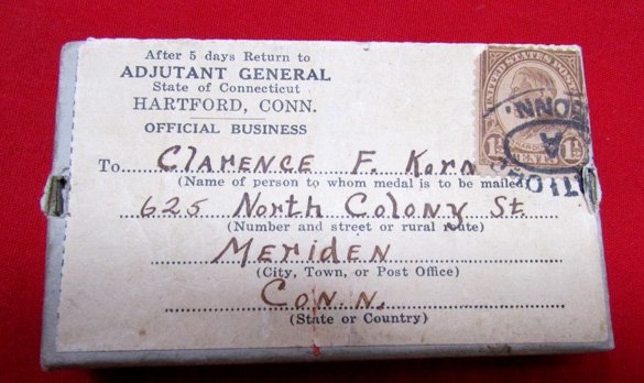  US WWI Connecticut State Service Medal, Boxed, Identified US Navy — image 2