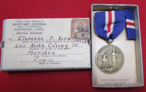  US WWI Connecticut State Service Medal, Boxed, Identified US Navy — image 3