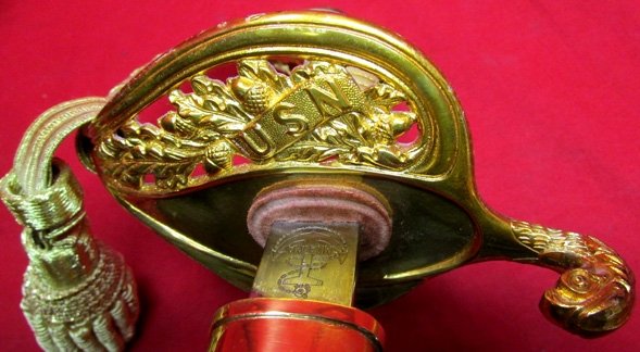 US Cold War Era, M1852 US Navy Officers Sword, Japanese Mfg — image 3