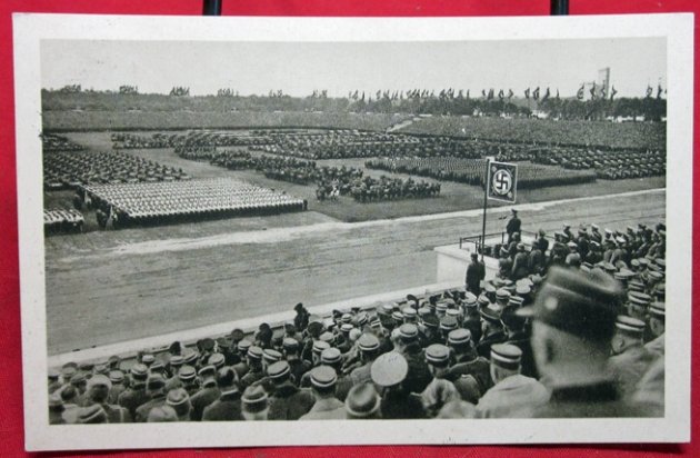  German WWII Postcard, 1938 Reichsparteitag, Adolf Hitler Standard — image 2