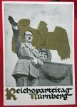 German WWII Postcard, Reichsparteitag 1938, Hiter & Eagle