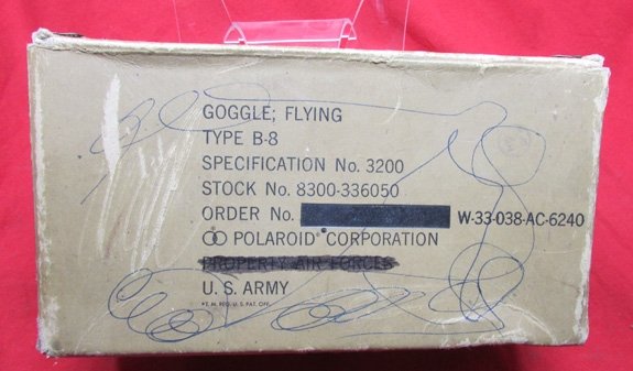  US WWII Polaroid B8 Flying Goggles, Original Box, Extra Lenses and Instruction Booklet — image 2