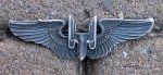 US WWII USAAF No-Target, Aerial Gunner Wings, Pinback, Sterling