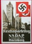 German WWII Postcard, 1933 Reichsparteitag Nurnberg