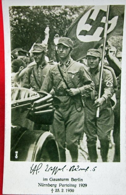  German WWII Postcard, 1930 Reichsparteitag, Horst Wessel — image 2