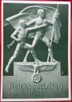 German WWII Postcard, 1938 Reichsparteitag, Statue