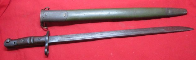  US WWI M1917 Bayonet, Remington Mfg, 2nd Pattern Scabbard — image 4