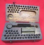 US WWI Era Equipment Marking Set, Wooden Box