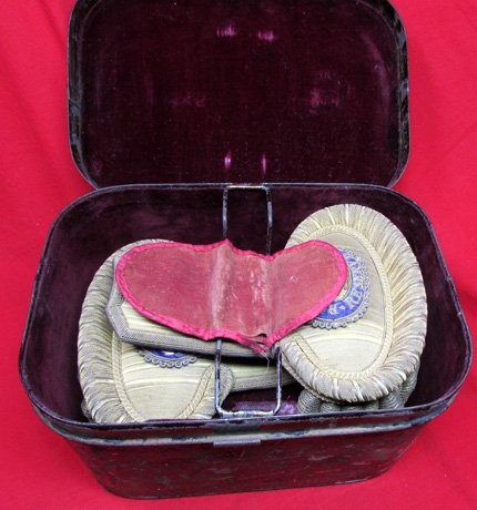  British Victorian Era, Royal Navy Reserves Officer Dress Epaulettes, Cased — image 5