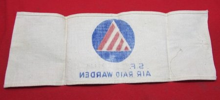  US WWII Era San Francisco Air Raid Warden Arm Band — image 3