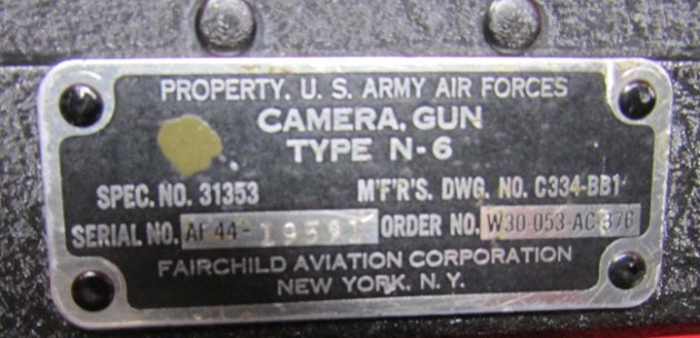  US WWII USAAF Fairchild Type N-6 Aircraft Gun Camera — image 2