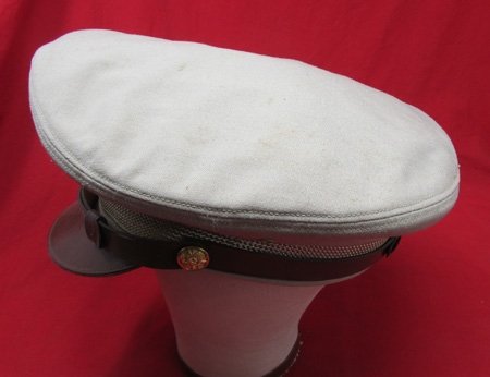  US Korean War Army Officers Tan Visor Cap, Flight Ace, 50 Mission Crussh — image 4