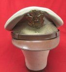 US Korean War Army Officers Tan Visor Cap, Flight Ace, …
