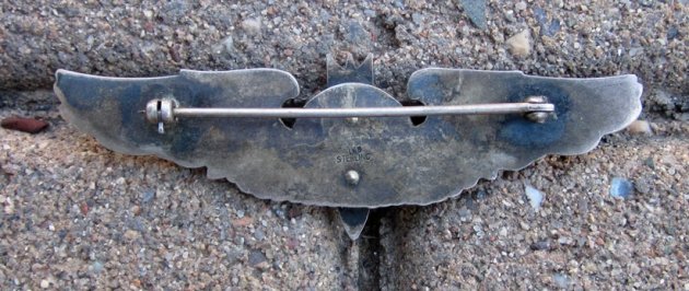  US WWII USAAF Bombardier Wings, Sterling, LGB Marked — image 3