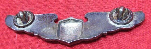  US WWII USAAF 3 Inch Pilot Wings, Amico, Sterling, Clutchback — image 3