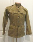US WWI Army Enlisted Khaki Cotton Coat, Corporal,Motor Transport Corps