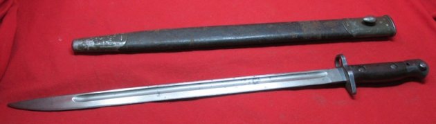 British WWI M1907 Bayonet & Scabbard, Chapman Mfg. '17 — image 6