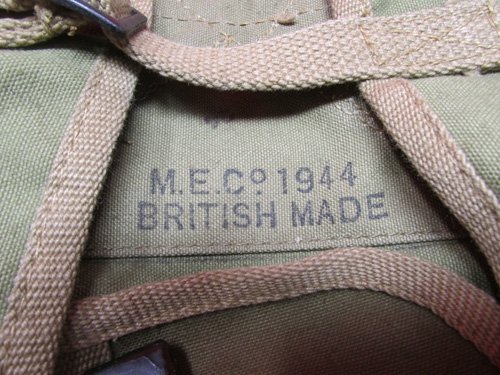  US WWII, M1928 Haversack, Meatcan Pouch & Pack Extender, British Mfg 1944 — image 5