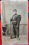 Franco-Prussin War 1870 Era CDV, Armed Soldier, Duchy of Luxembourg