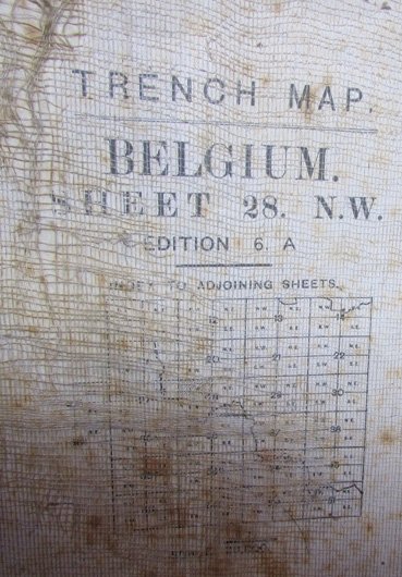  British WWI Trenh Map Belgium, Ypres Sector 1917 — image 2