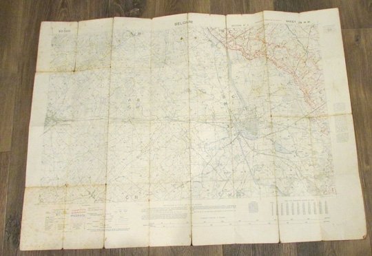  British WWI Trenh Map Belgium, Ypres Sector 1917 — image 3