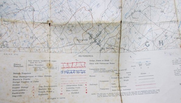  British WWI Trenh Map Belgium, Ypres Sector 1917 — image 4