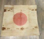 Japanese WWII White Cotton National Flag, Sewn Center